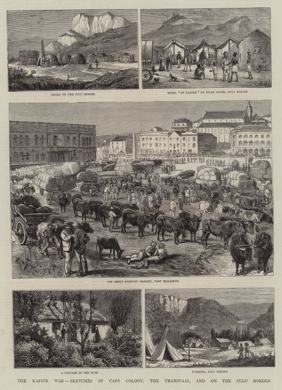 The Kaffir War, Sketches in Cape Colony, the Transvaal, and on the Zulu Border by Alfred Chantrey Corbould