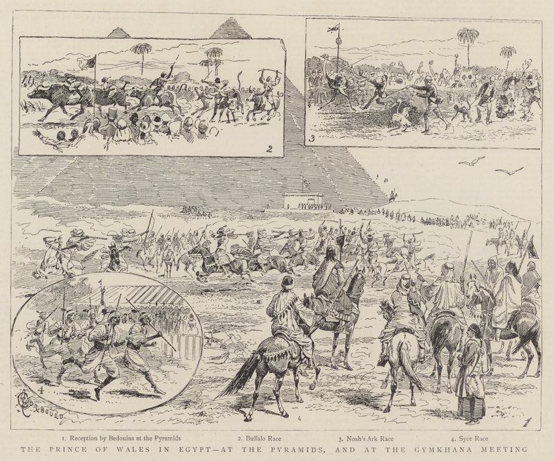 The Prince of Wales in Egypt, at the Pyramids, and at the Gymkhana Meeting by Alfred Chantrey Corbould