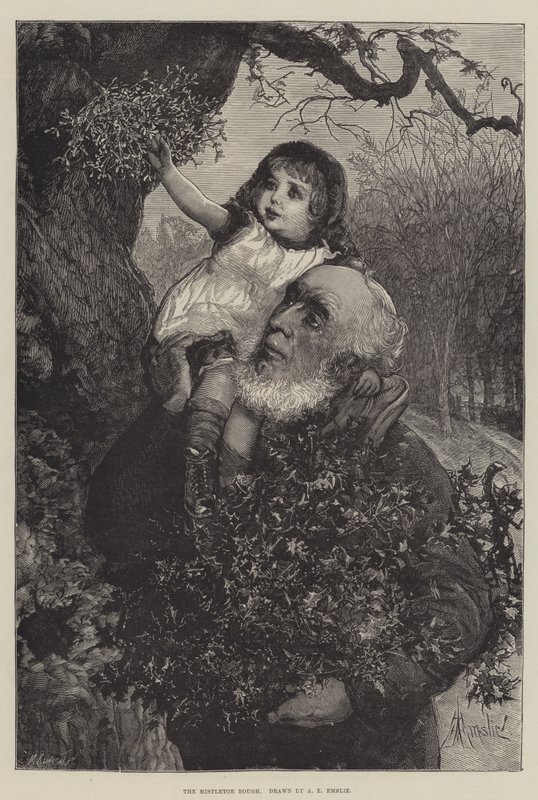 The Mistletoe Bough by Alfred Edward Emslie