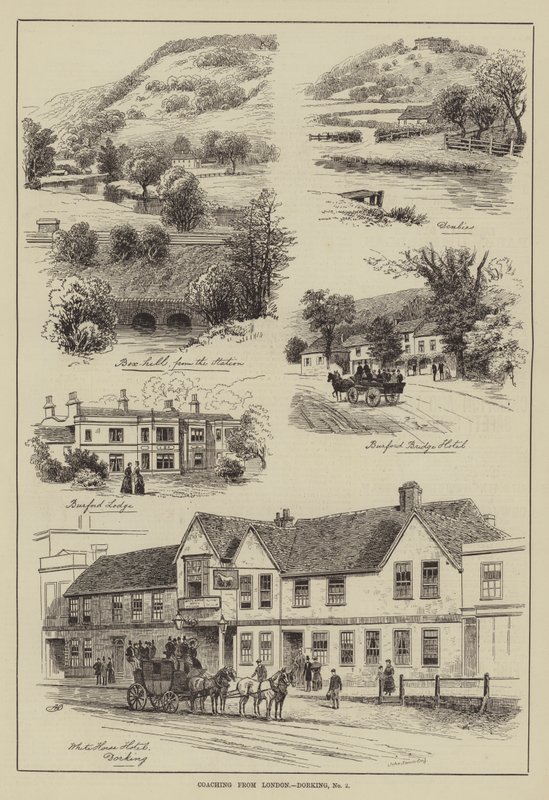 Coaching from London, Dorking by Alfred Robert Quinton
