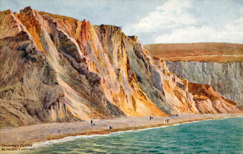 Coloured Cliffs, Alum Bay, Isle of Wight by Alfred Robert Quinton