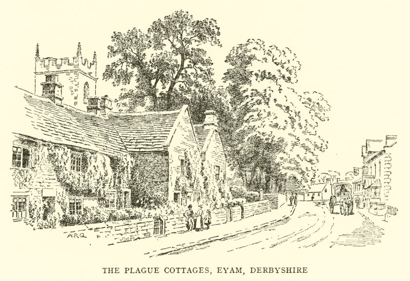 The Plague Cottages, Eyam, Derbyshire by Alfred Robert Quinton