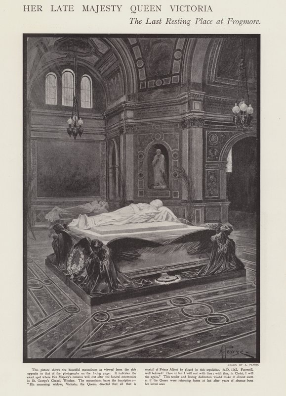 The last resting place of Queen Victoria at Frogmore by Alfred (after) Pearse