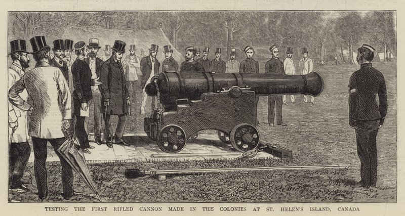 Testing the First Rifled Cannon Made in the Colonies at St. Helen
