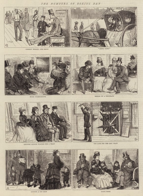 The Humours of Boxing Day by Alfred Chantrey Corbould