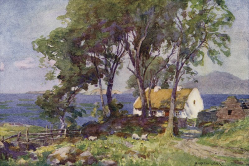Cottage by the Sea, Renvyle by Alfred Heaton Cooper