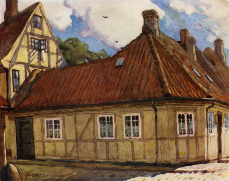 Denmark: Odense, The Birthplace of Hans Andersen by Alfred Heaton Cooper