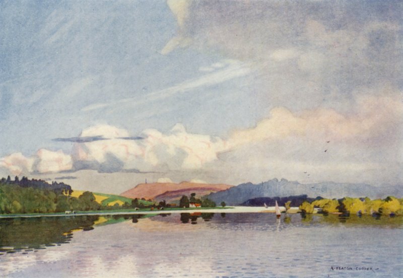 Denmark: Silkeborg Lake and Himmelsbjerget by Alfred Heaton Cooper