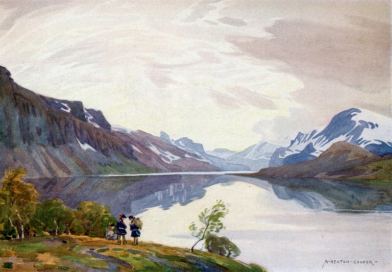 View from Tourist Station, Saltoluokta, Lapland by Alfred Heaton Cooper