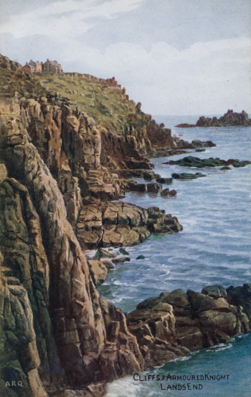 Cliffs and Armoured Knight, Lands End by Alfred Robert Quinton