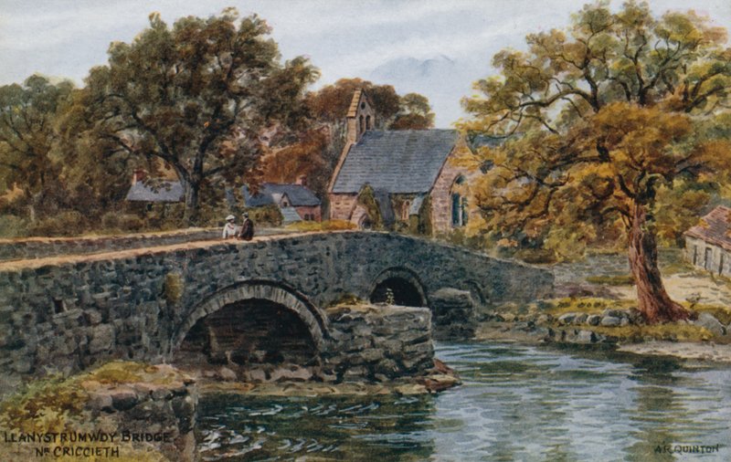 Llanystrumwdy Bridge, Nr. Criccieth by Alfred Robert Quinton