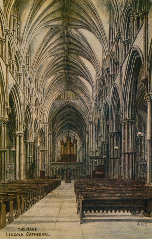 The Nave, Lincoln Cathedral by Alfred Robert Quinton
