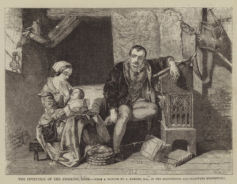 The Invention of the Stocking Loom by Alfred W. after Elmore