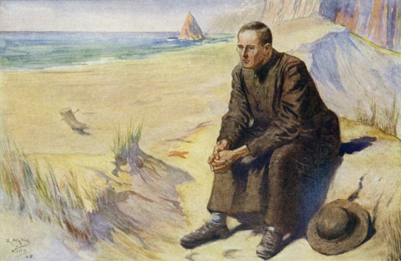 Father Damien, Belgian Catholic Missionary, on His Mission to the Leper Colony on Molokai, Hawaii by Alfred Wallis Mills