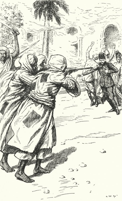Murder of General Charles George Gordon by the Mahdists, Khartoum, Sudan, 1885 by Alfred Wallis Mills
