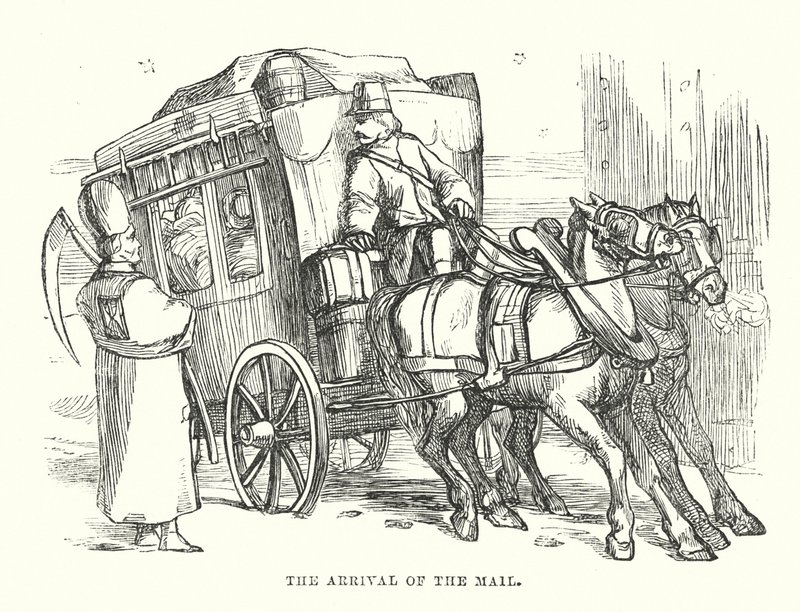 Hans Christian Andersen: Twelve By The Mail by Alfred Walter (after) Bayes