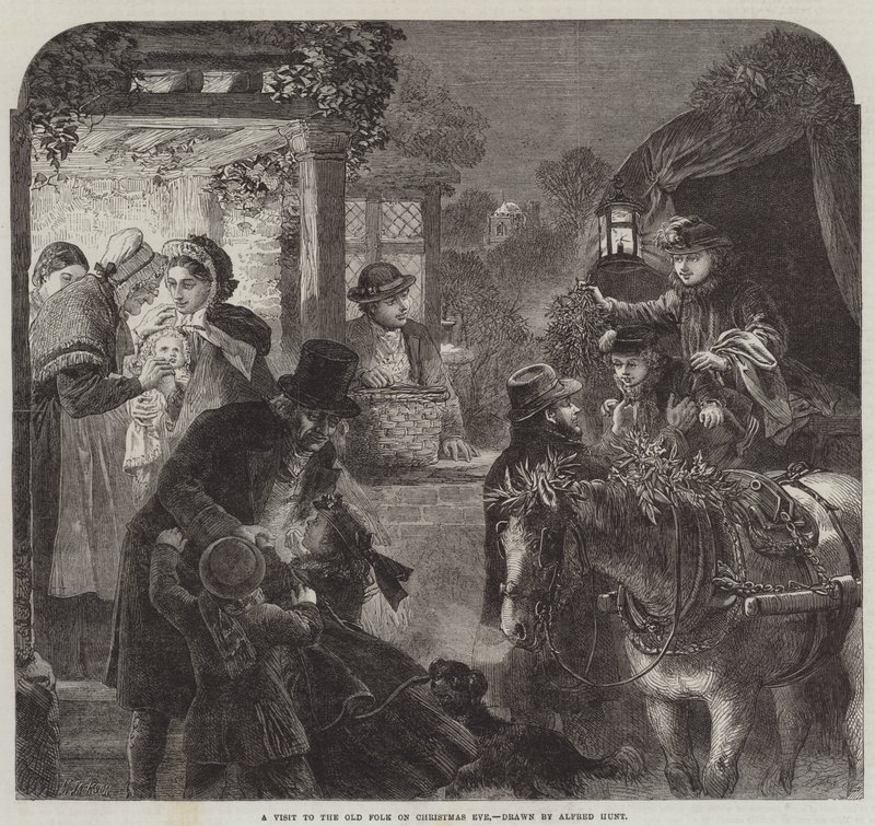 A Visit to the Old Folk on Christmas Eve by Alfred William Hunt