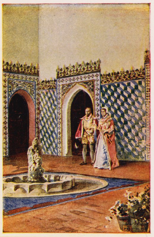 Moorish architecture in the Palace of Sintra, Portugal by Alfredo Roque Gameiro