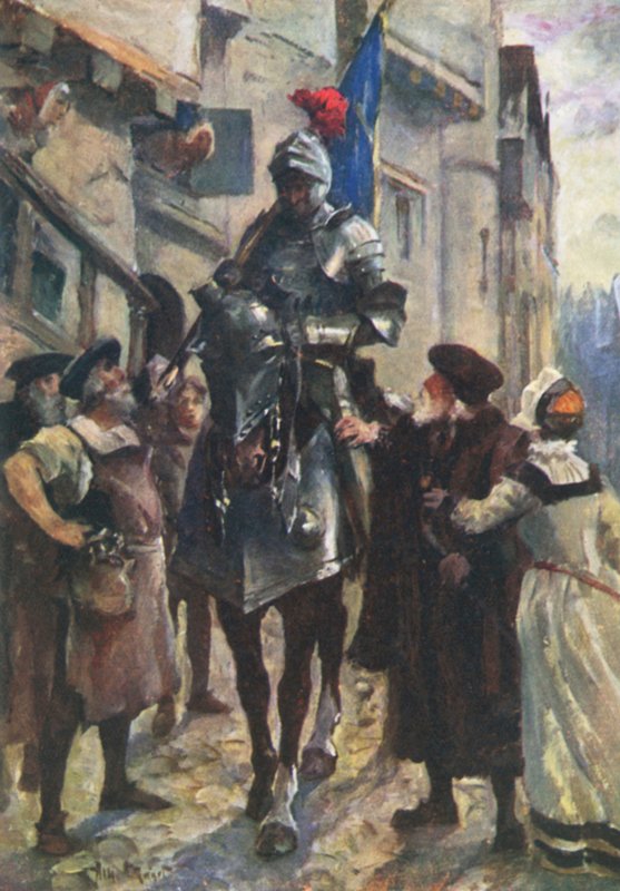 A Messenger from Flodden bringing the Bad News to Edinburgh by Allan (after) Stewart