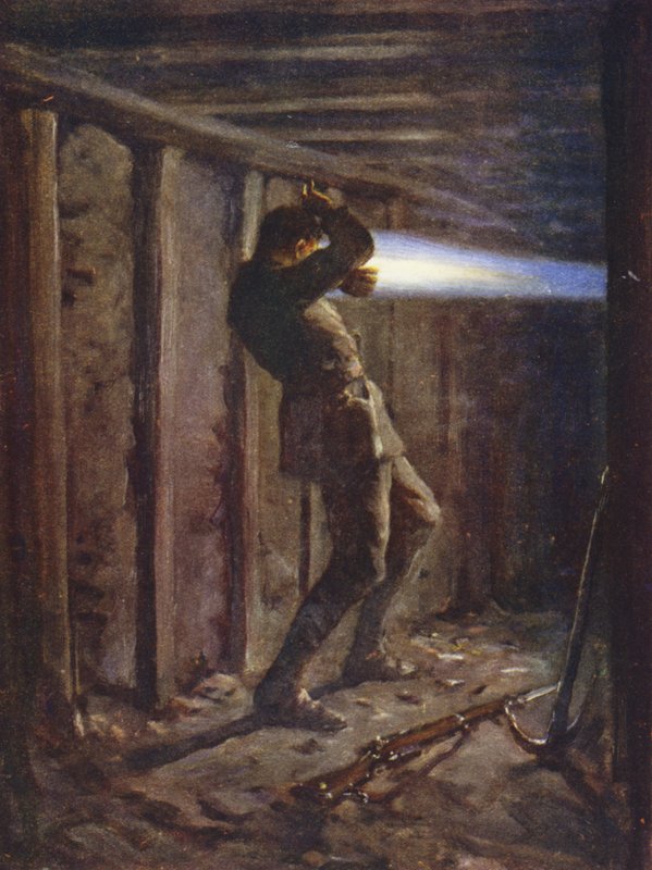 A tongue of blue flame shooting out from the enemy