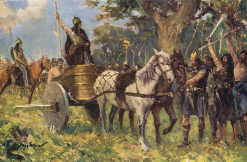 Queen Boadicea Addressing the Britons by Allan (after) Stewart