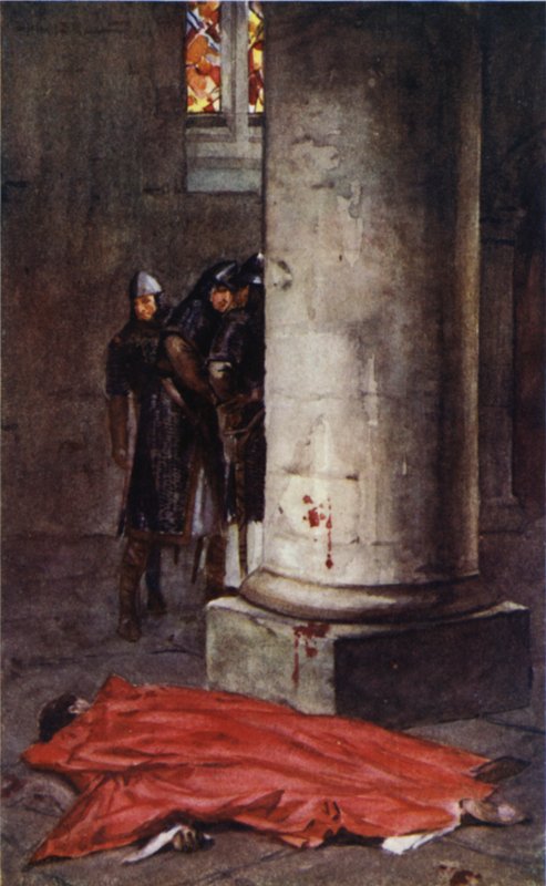 The Murder of Thomas a Becket in Canterbury Cathedral by Allan (after) Stewart