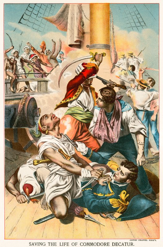 Saving the Life of Commodore Decatur by Alonzo Chappel