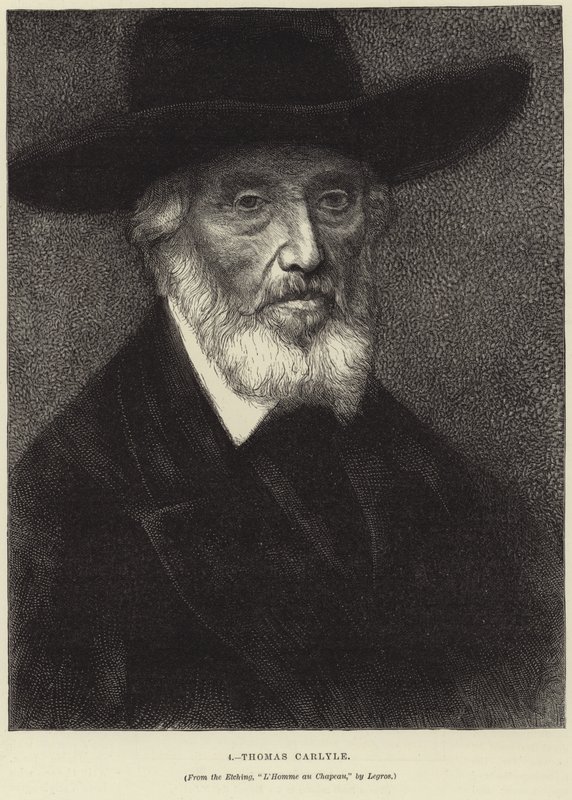Portrait of Thomas Carlyle by Alphonse Legros