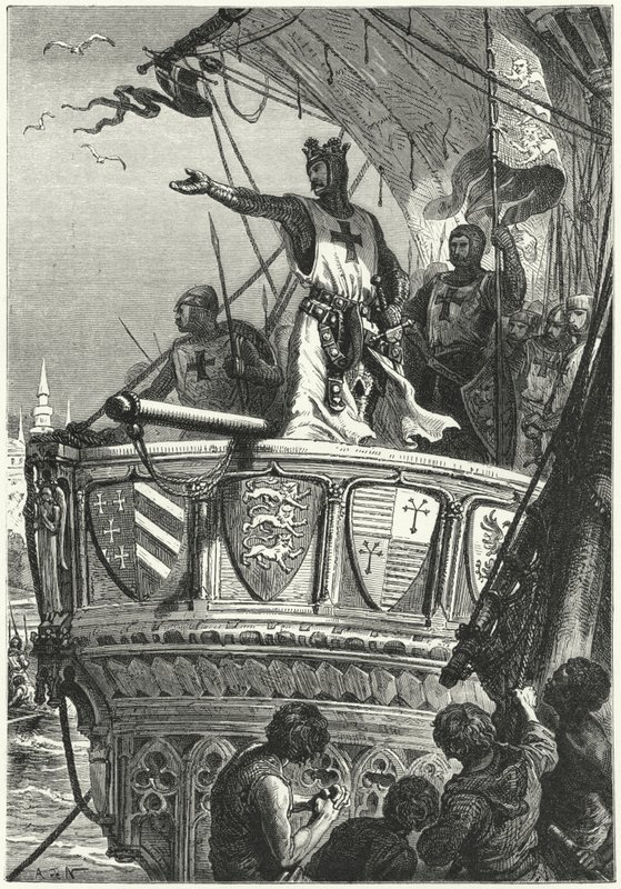 Return of the Crusaders from Palestine by Alphonse Marie de (after) Neuville