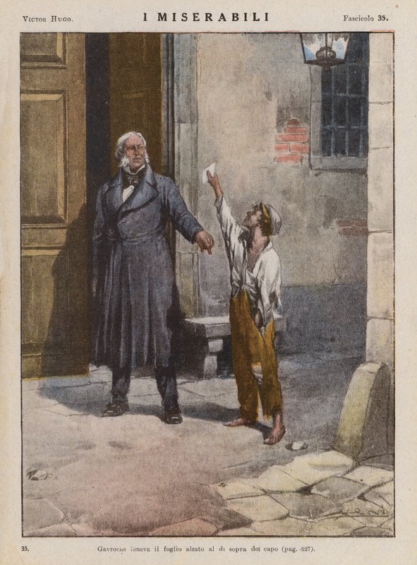 Illustration for Les Miserables by Victor Hugo by Ambrogio Lombardi