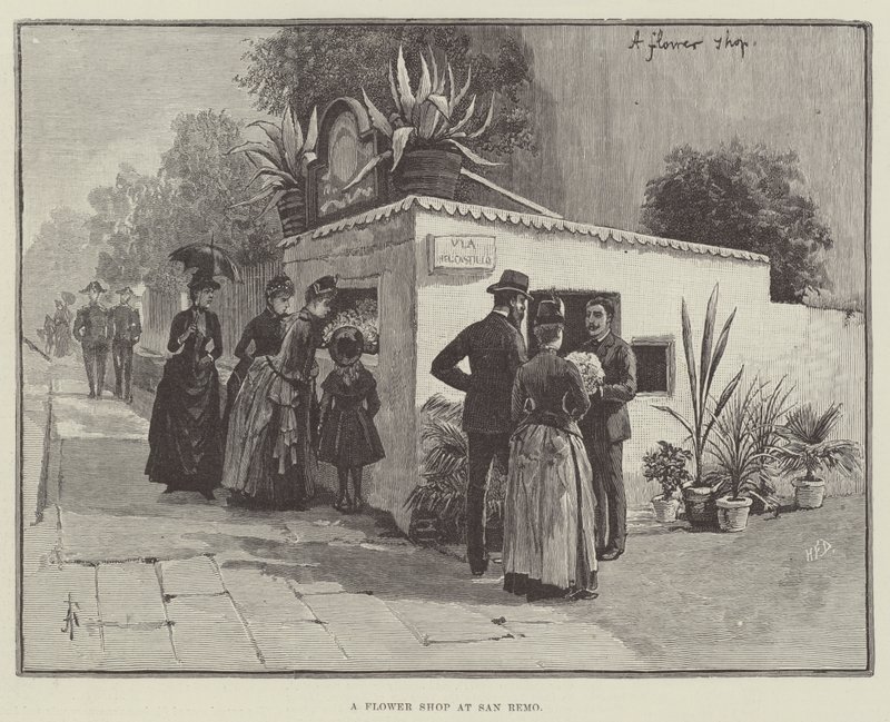 A Flower Shop at San Remo by Amedee Forestier