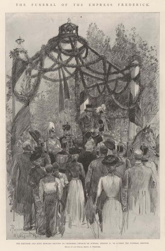 The Funeral of the Empress Frederick by Amedee Forestier