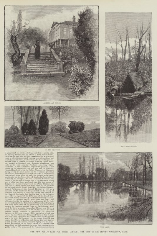 The New Public Park for North London, the Gift of Sir Sydney Waterlow, Baronet by Amedee Forestier