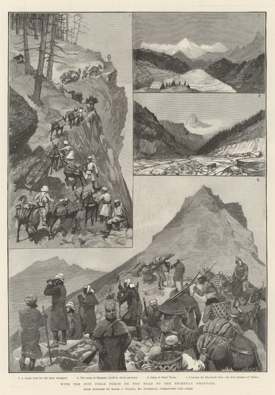 With the Niti Field Force on the Road to the Tibetan Frontier by Amedee Forestier