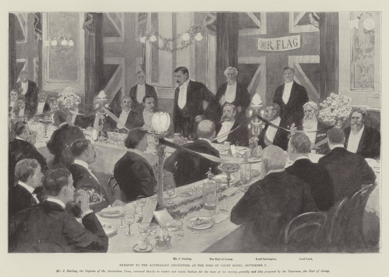 Banquet to the Australian Cricketers at the Inns of Court Hotel, 7 September by Amedee Forestier