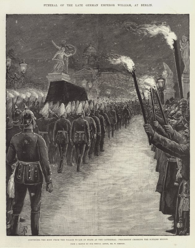 Funeral of the Late German Emperor William, at Berlin by Amedee Forestier