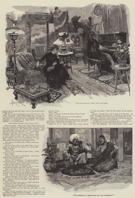Mrs Hauksbee Sits Out, An Unhistorical Extravaganza (by Rudyard Kipling) by Amedee Forestier