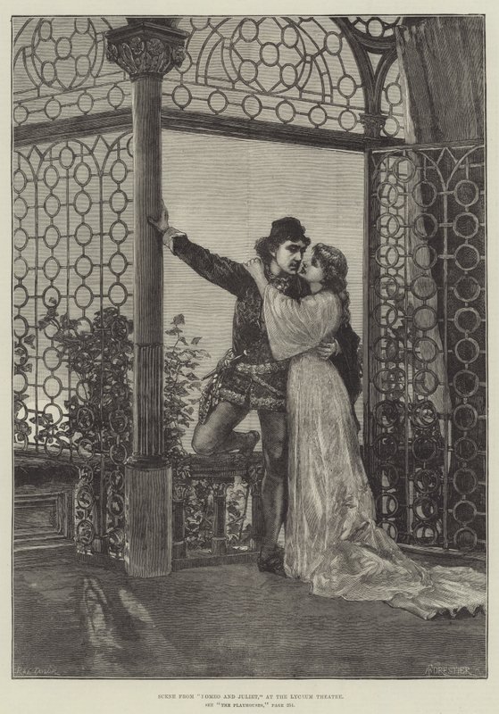 Scene from Romeo and Juliet, at the Lyceum Theatre by Amedee Forestier