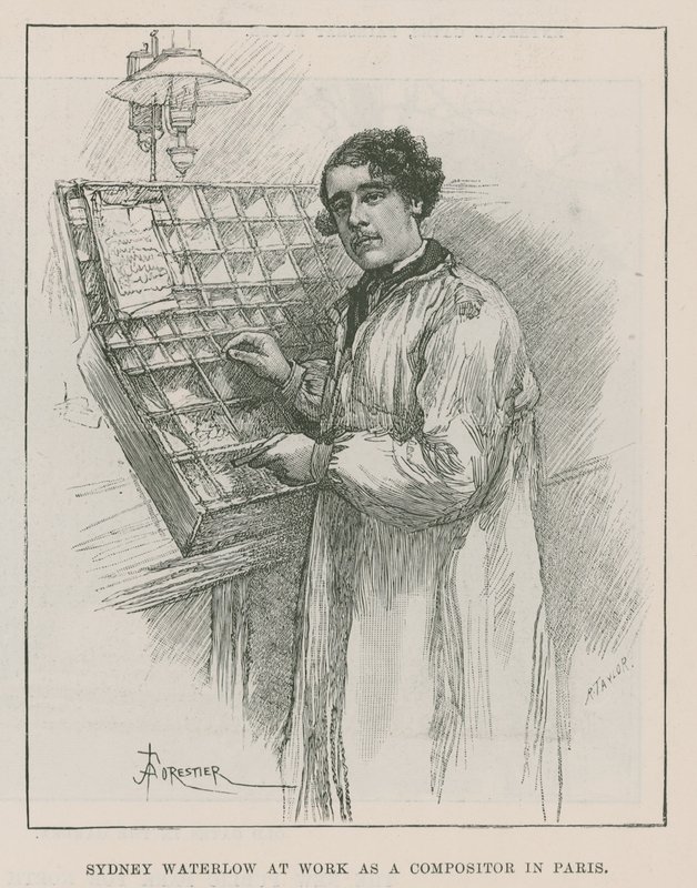 Sir Sydney Waterlow at Work as a Compositor in Paris by Amedee Forestier