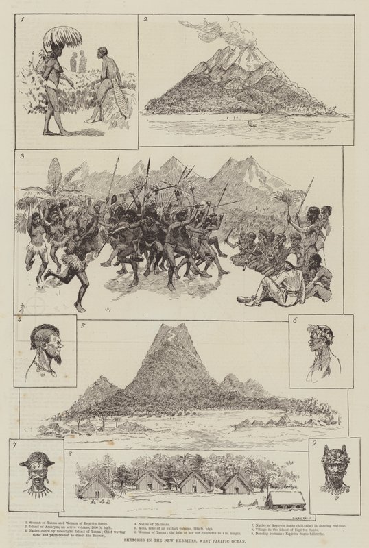 Sketches in the New Hebrides, West Pacific Ocean by Amedee Forestier