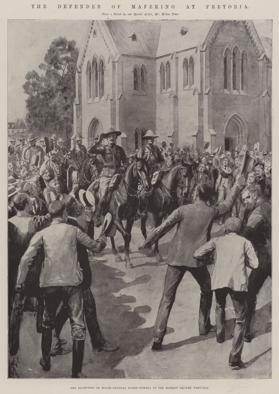 The Defender of Mafeking at Pretoria by Amedee Forestier