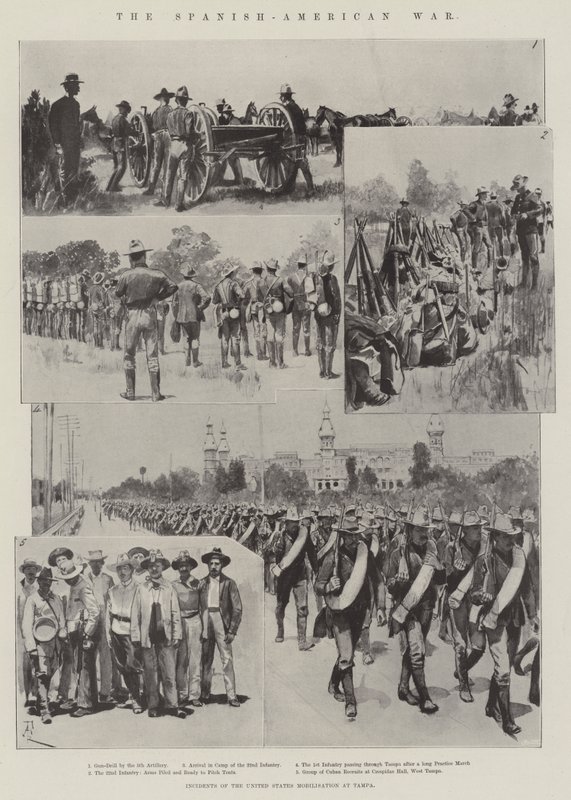 The Spanish-American War, Incidents of the United States Mobilisation at Tampa by Amedee Forestier
