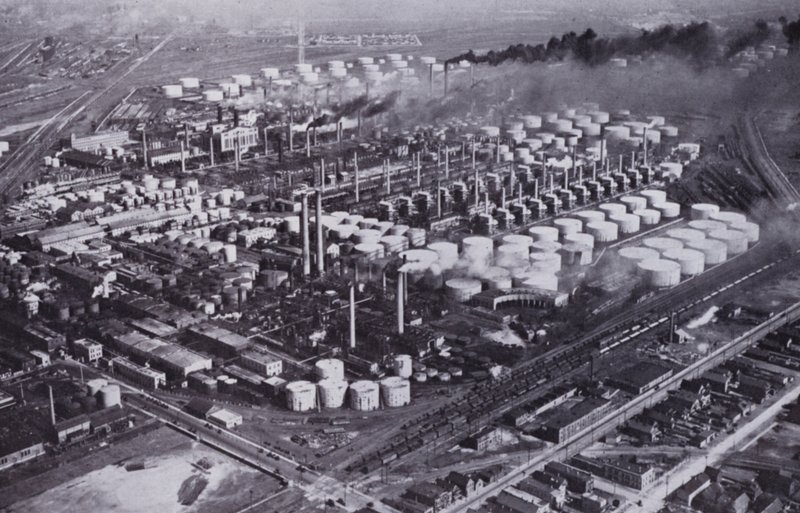 Chicago: A Neighboring Oil Refinery from the Air by American Photographer (after)