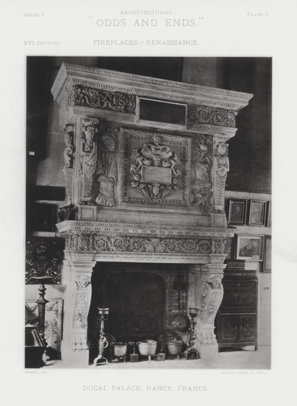 Fireplace: Ducal Palace, Nancy, France by American Photographer (after)