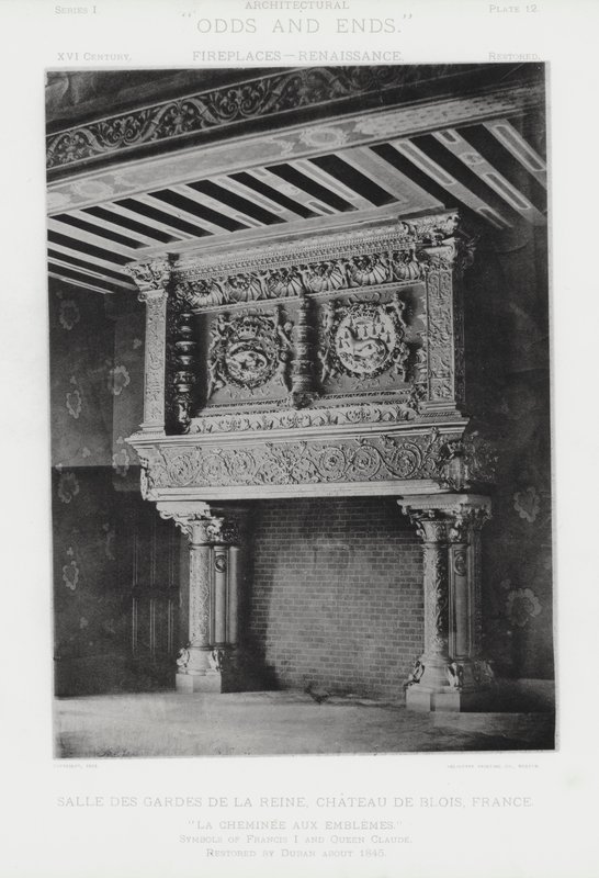 Fireplace: Salle Des Gardes De La Reine, Chateau De Blois, France by American Photographer (after)