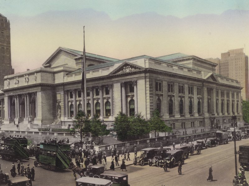 New York: Public Library, Fifth Avenue and West 42nd Street by American Photographer (after)