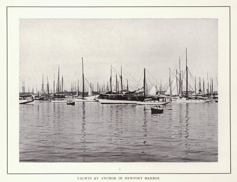 Newport, Rhode Island: Yachts at Anchor in Newport Harbor by American Photographer (after)