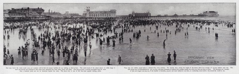 Panoramic View, Atlantic City, USA by American Photographer (after)