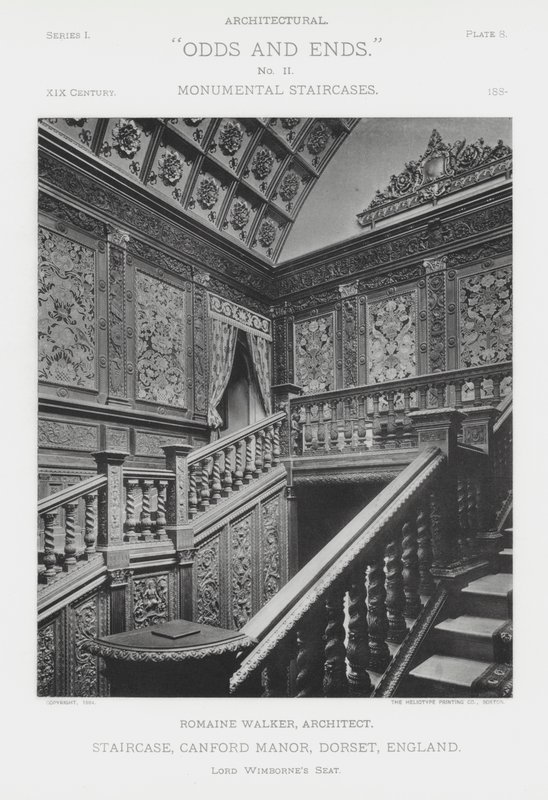 Staircase, Canford Manor, Dorset, England by American Photographer (after)