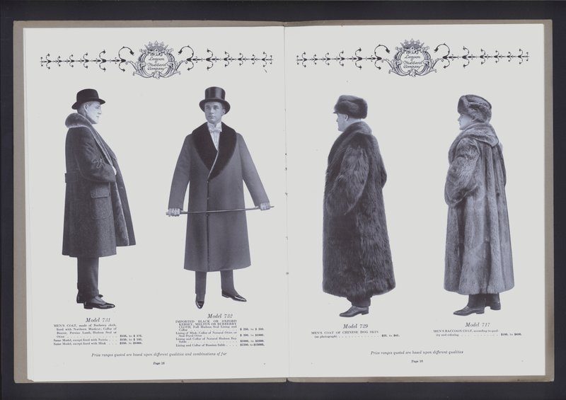 Two-page spread from The Theater of Fur Fashion by American Photographer (after)